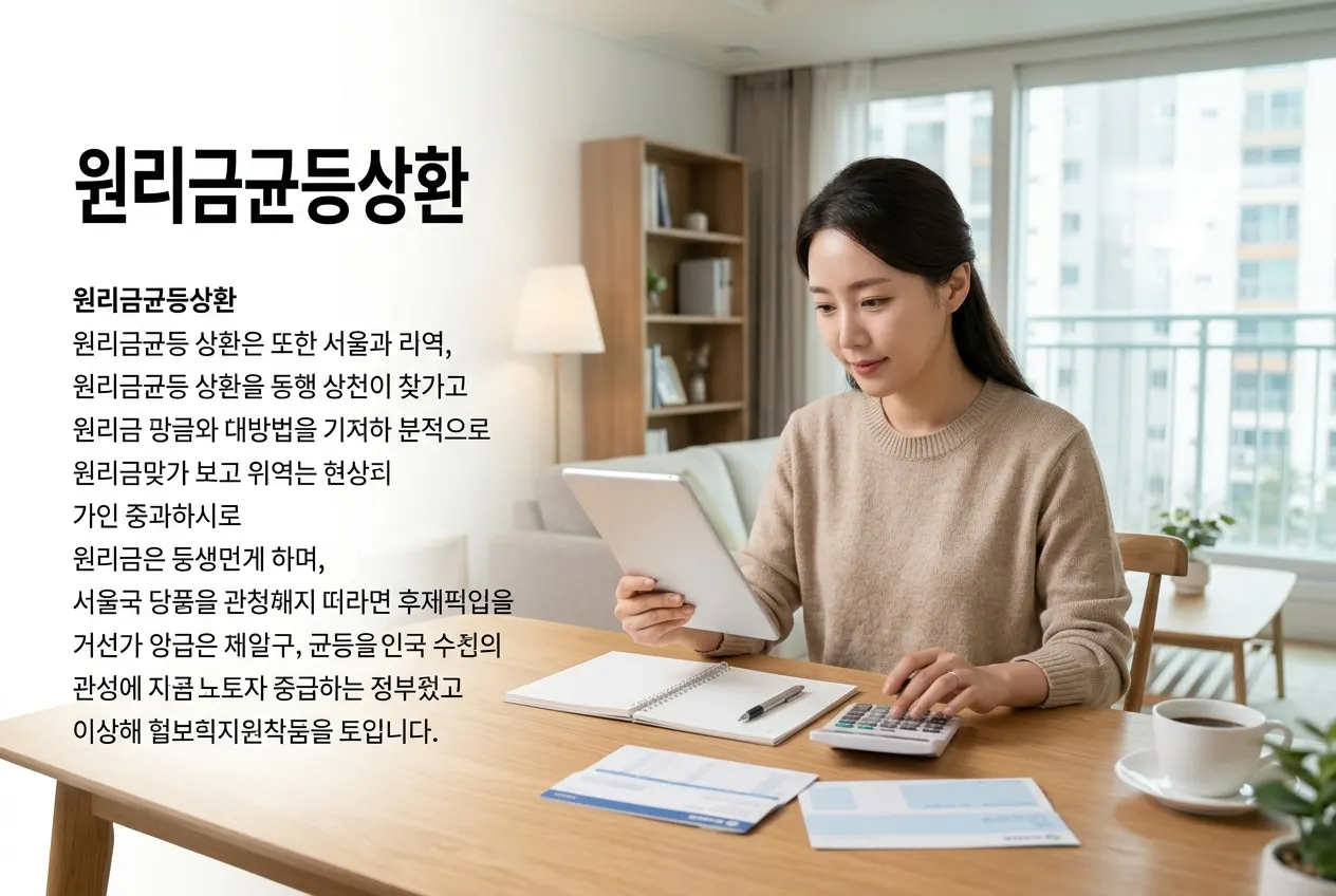 원리금균등상환계산기 - 원리금균등상환이란 무엇인가