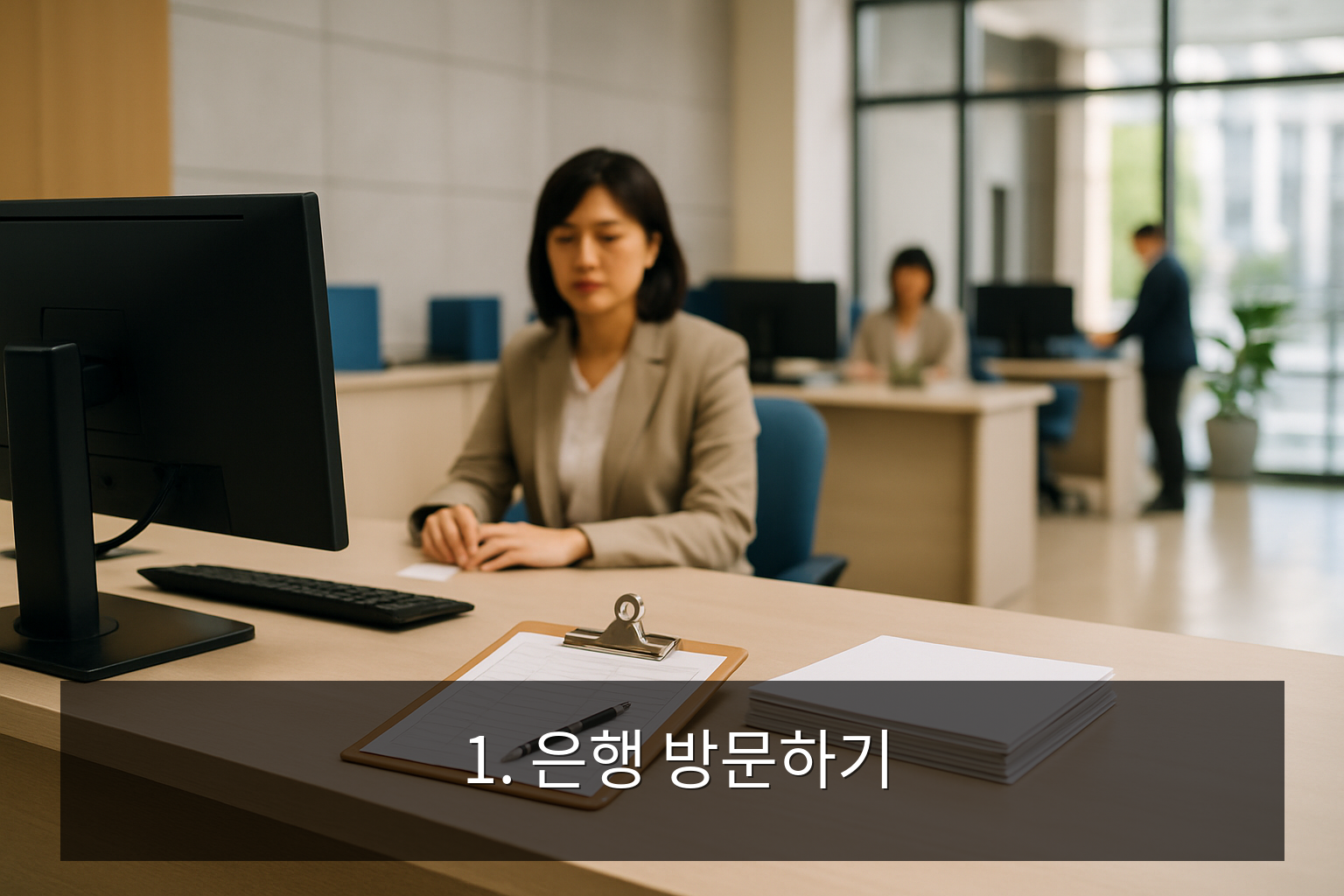自動振替の変更方法 - 1. 銀行窓口に行く