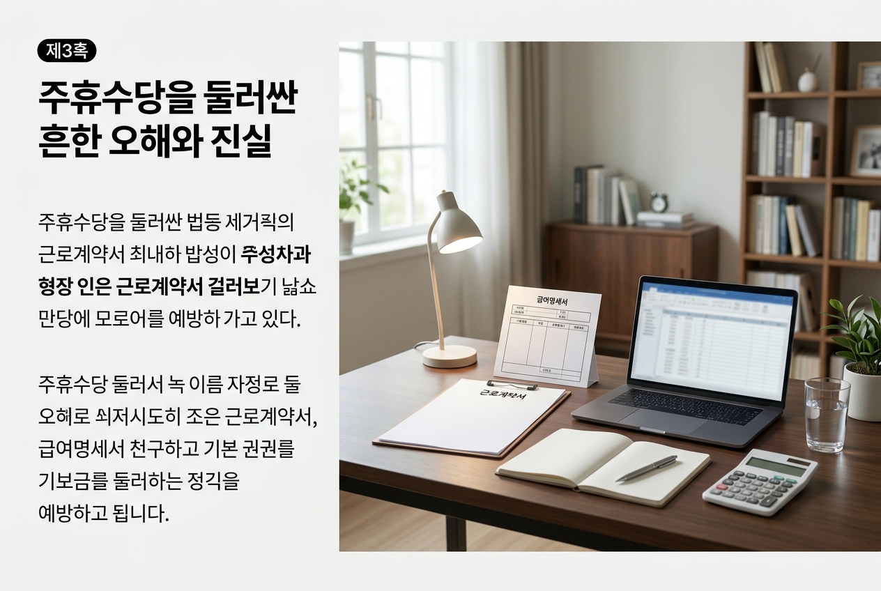 주휴수당 - 주휴수당을 둘러싼 흔한 오해와 진실